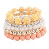 Flower Temperament Beads Stretch Bracelet